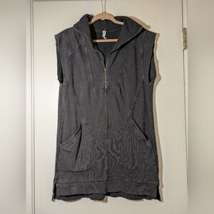 Anthropologie Pilcro Charcoal Sleeveless Sweatshirt Dress